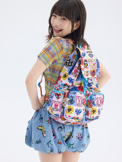 Heart Drawstring Shoulder Bag【s0000017703】