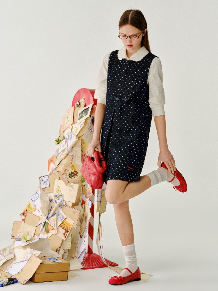 Polka Dot Sleeveless Dress【s0000011964】