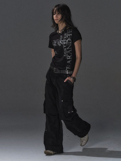 Glitter Letter Print Street T Shirt【s0000016246】