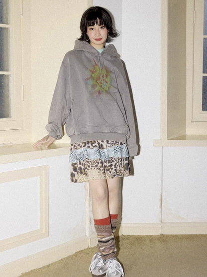 Printed splicing bustier cake skirt【s0000012271】