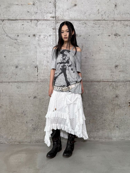 Ruffled Low-Waist Fairy-Style Skirt【s0000012709】