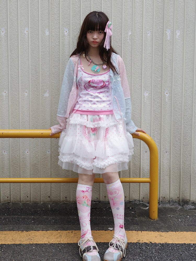 Double-Layer Tulle Short Skirt【s0000017756】