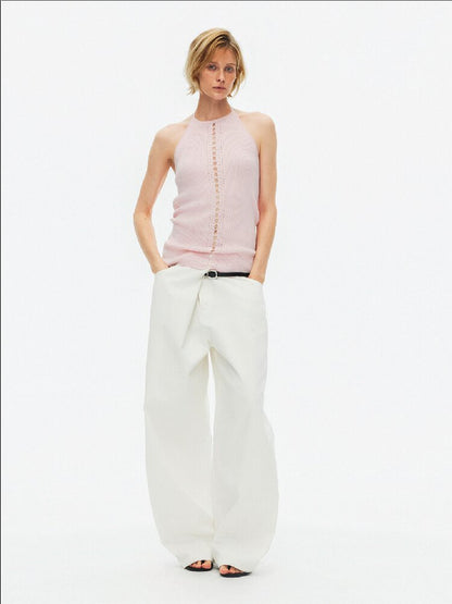 Lyocell Lace Up Halterneck Knit【s0000015929】