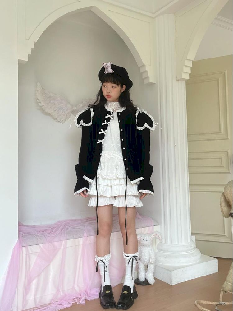 Removable Sleeve Love Velvet Top Jacket【s0000011338】