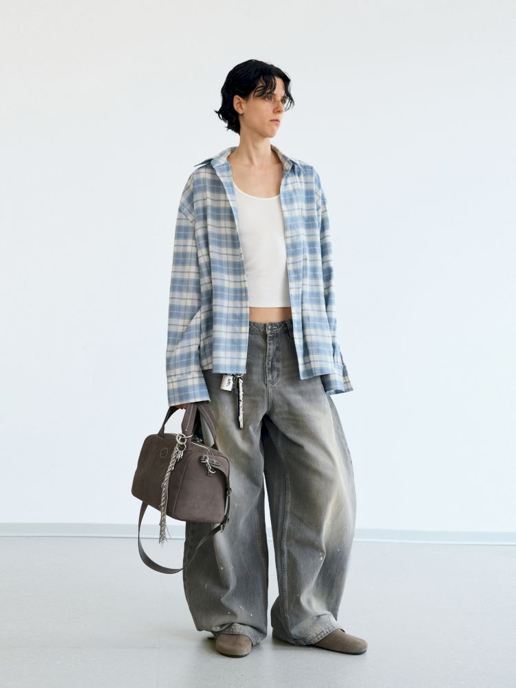 Plaid thin long-sleeved shirt【s0000013202】