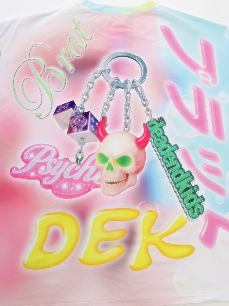 Dopamine Y2k Yabi Print T-shirt【s0000015890】