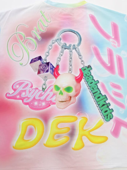 Dopamine Y2k Yabi Print T-shirt【s0000015890】