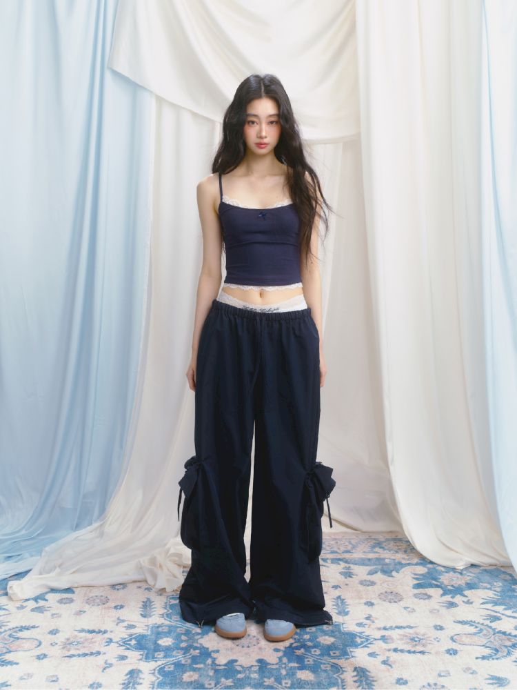 Sporty Loose Pockets Wide Leg Pants【s0000012157】