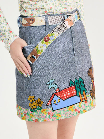 Bear Patchwork Pin Buckle Belt【s0000018729】