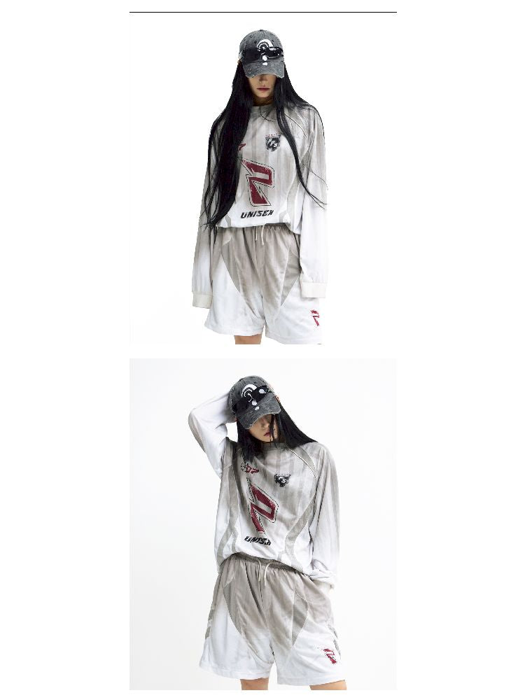 Blokecore Style Long Sleeve Racing T-Shirt【s0000011697】