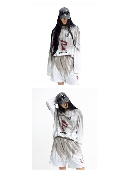 Blokecore Style Long Sleeve Racing T-Shirt【s0000011697】