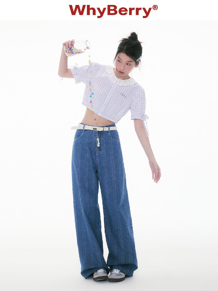 Bubble Sleeve Short Sleeve Blouse【s0000011996】