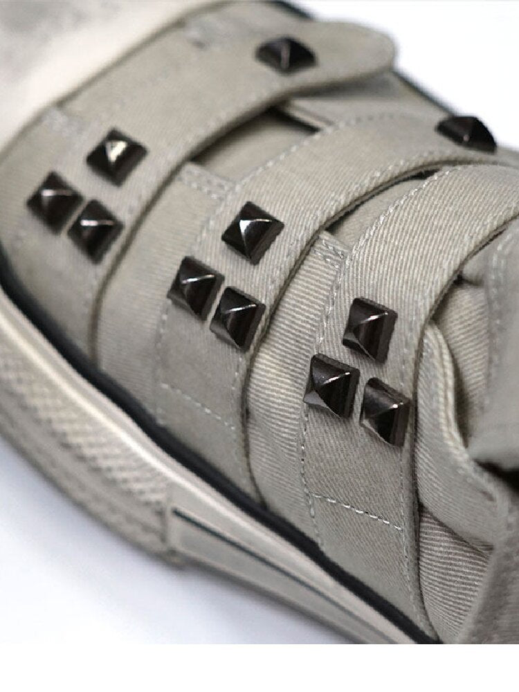 Punk Rivet Graffiti Canvas Shoes【s0000017503】