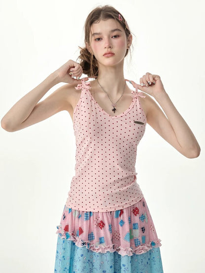 Polka Dot Milk Candy Camisole【s0000017259】