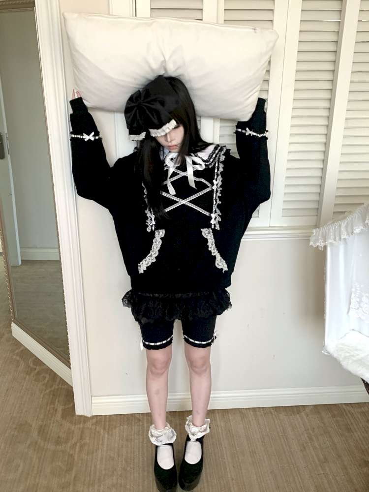 Detachable Navy Collar Sweatshirt【s0000015422】