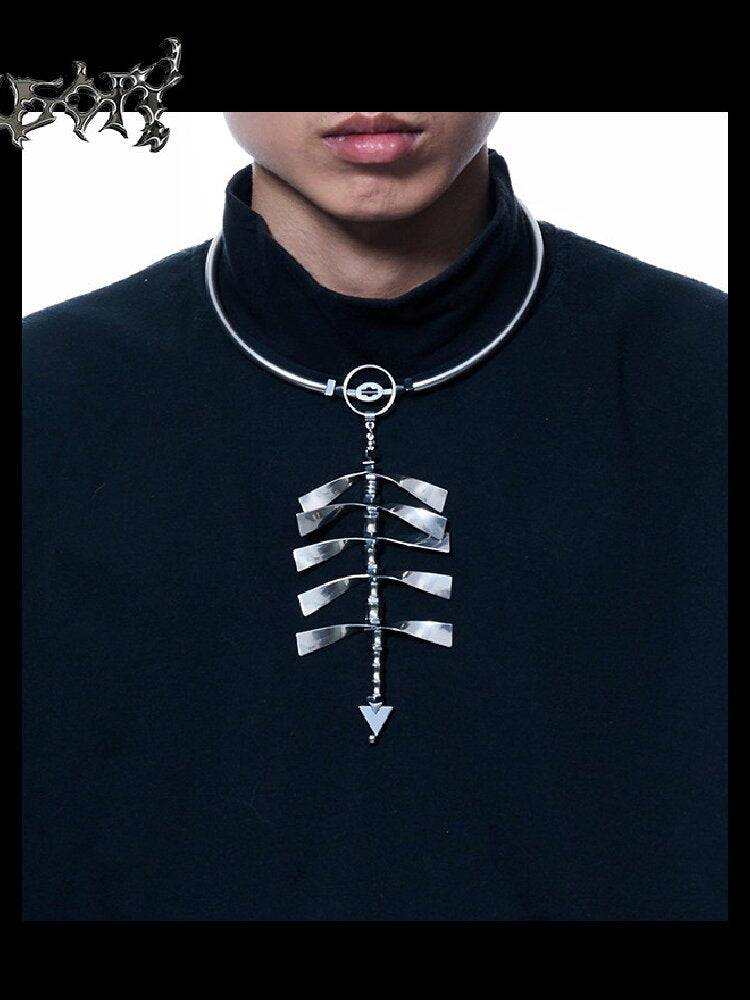 Spine Sweater Chain Punk Necklace【s0000018833】