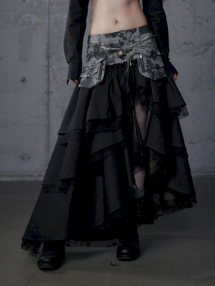 Fake Two Piece Heavy Layered Cake Skirt【s0000013476】