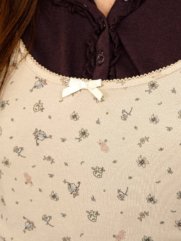 Hand Painted Floral Lace Dress【s0000017923】