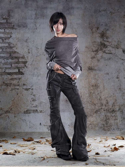 Off-the-shoulder knit top【s0000014488】