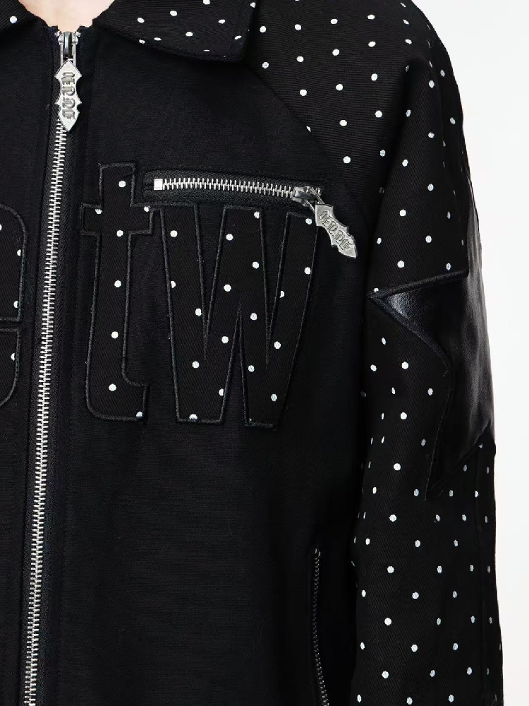 Retro Polka Dot Applique Jacket【s0000018208】