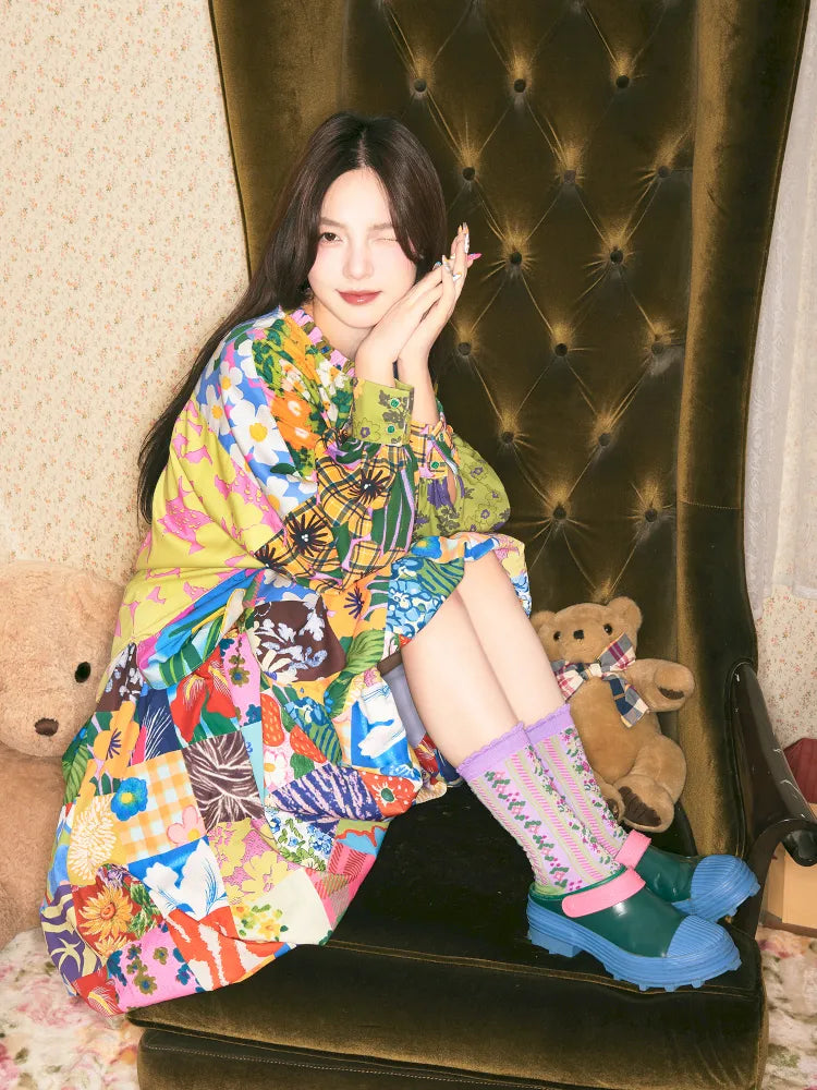 Patchwork Floral Shirt【s0000014147】