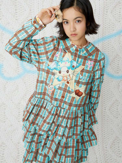 Plaid Doll Collar Cake Dress【s0000015107】