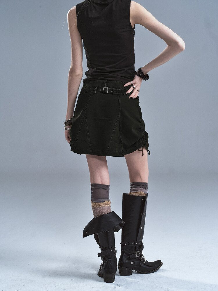 Wear Side Drawstring Split Skirt【s0000016894】