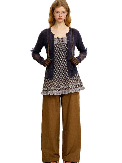 Threaded Waist Drawstring Pants【s0000017438】