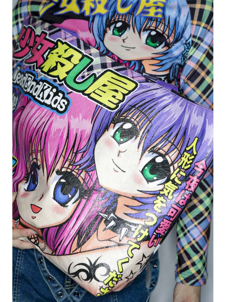 Two-Dimensional Y2K Dupont Paper Tote Bag【s0000014914】