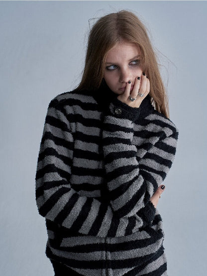 Striped Fleece Pajama Set【s0000019088】