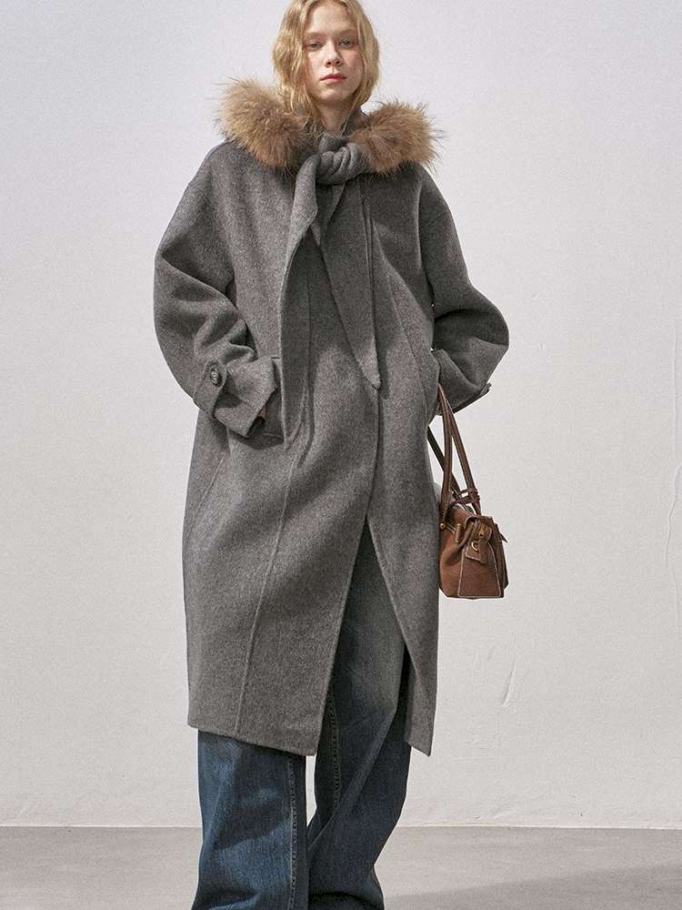 Real Fur Hooded Reversible Coat【s0000015231】