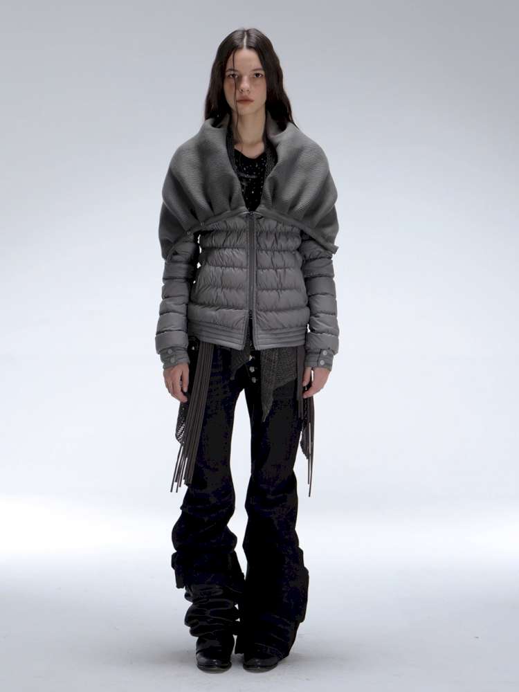 Original Pile Collar Slim Short Down Jacket【s0000014710】