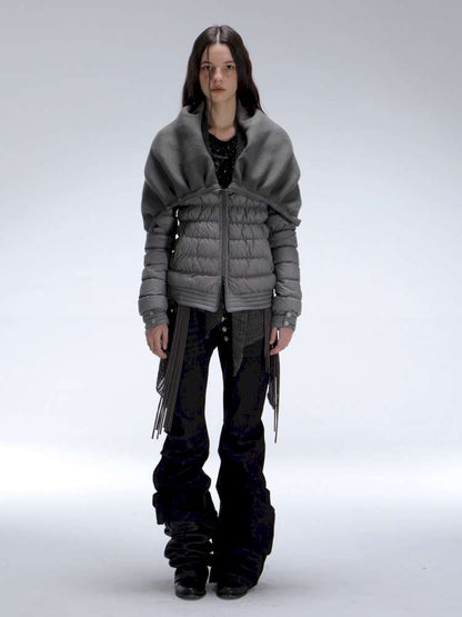 Original Pile Collar Slim Short Down Jacket【s0000014710】