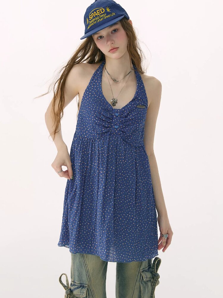 Mid Summer Floral Halterneck Camisole Top【s0000016845】