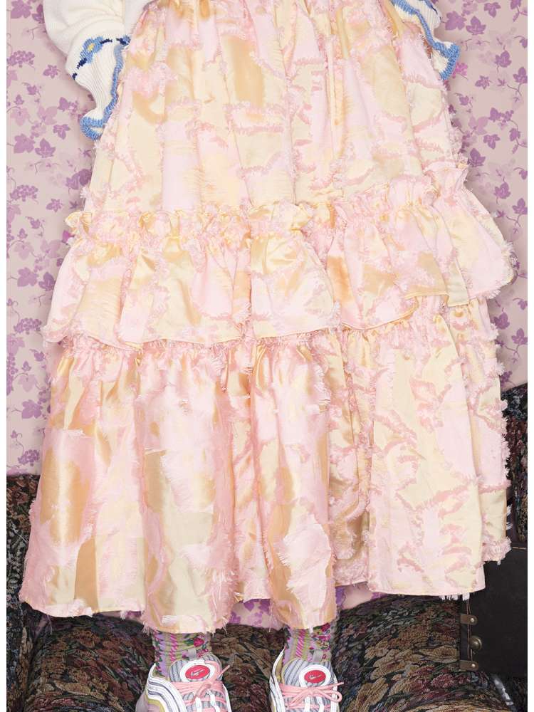 Custom Cut Multi-layer Ruffled Skirt【s0000015027】