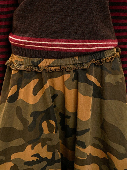 Camo Multi Layer Lace A Line Skirt【s0000017913】