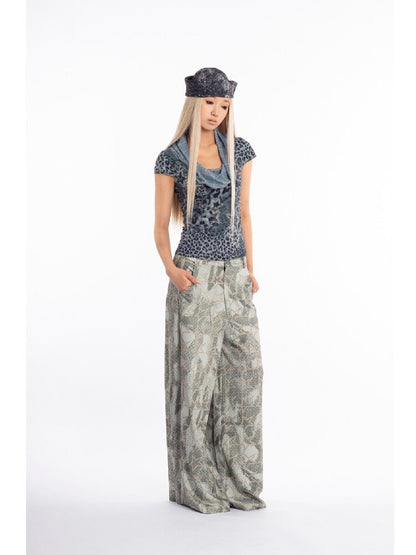 Vintage Graffiti Stars Print Pants【s0000018058】