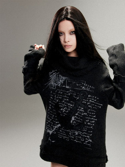 High Neck Fringe Sweater【s0000011259】