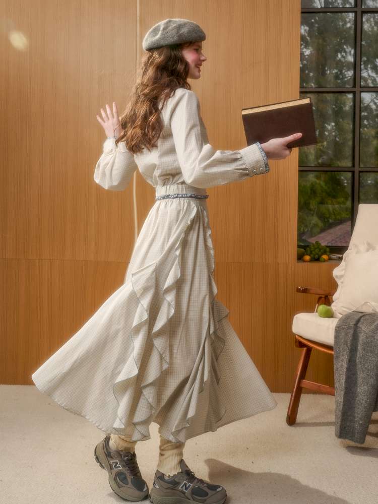 Organic Cotton Patchwork Floating Shirt Skirt【s0000014883】