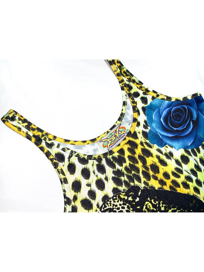 Vintage Leopard Print Fitted Dress【s0000017405】