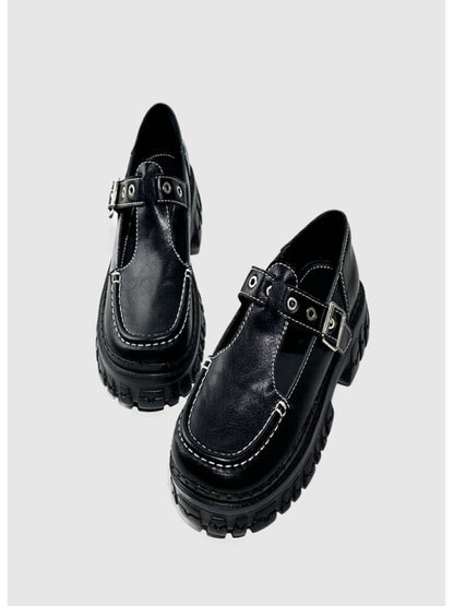 Platform Muffin Belt Buckle Shoes【s0000015706】