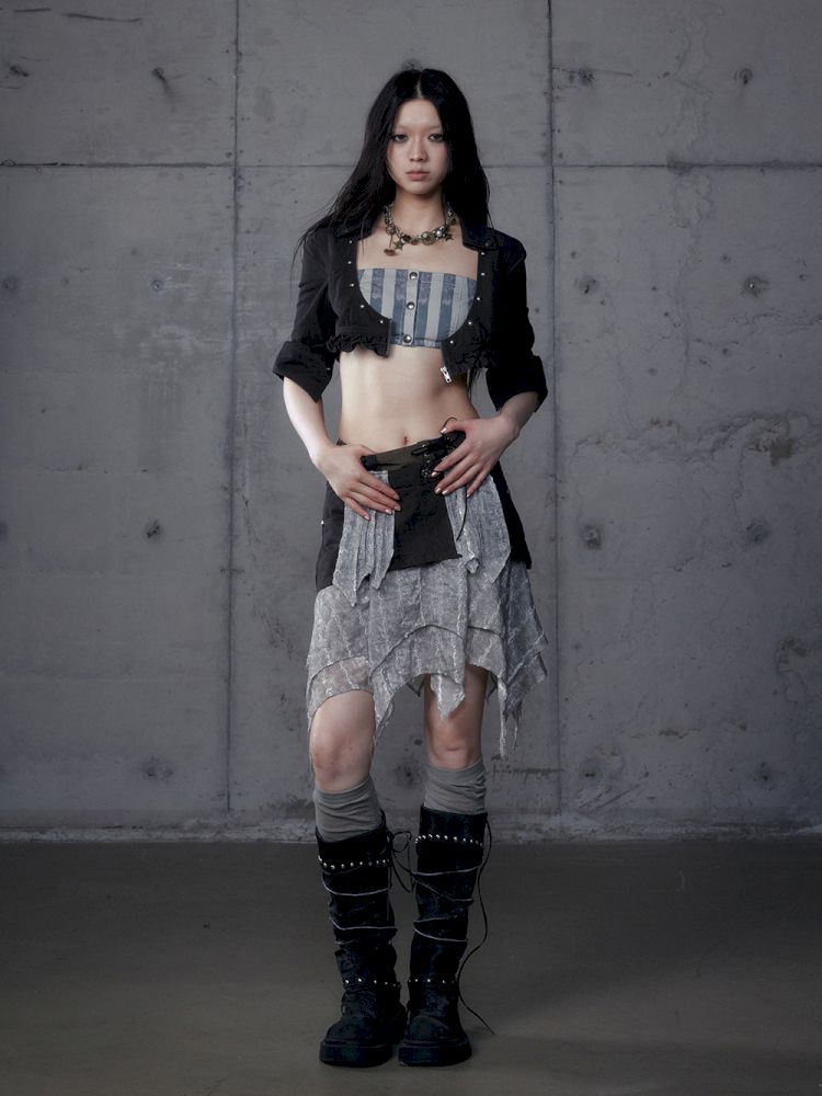 Short low collar long sleeve shirt【s0000013478】