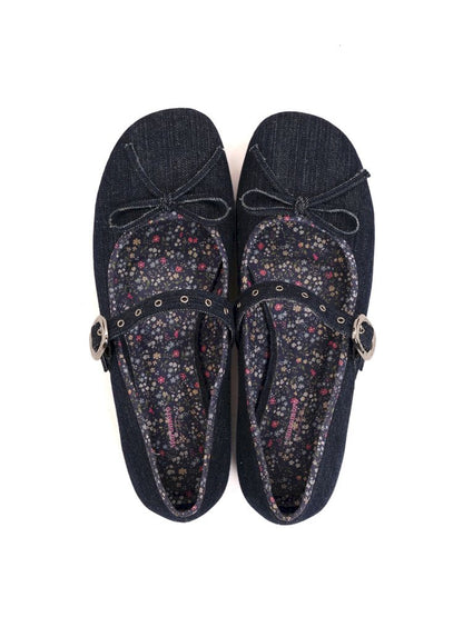 Square head single buckle ballet shoes【s0000013455】