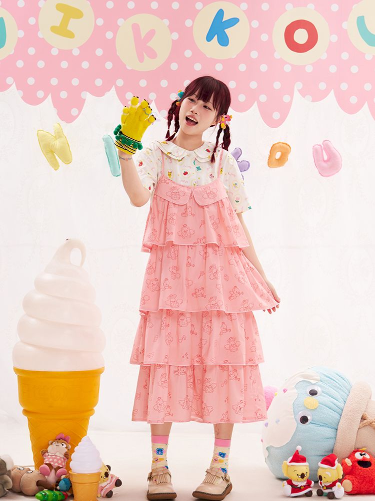 Animal Angel Pink Cake Halter Dress【s0000013192】