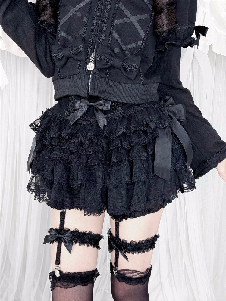 Polka Dot Mesh Pumpkin Skirt Pants【s0000018534】