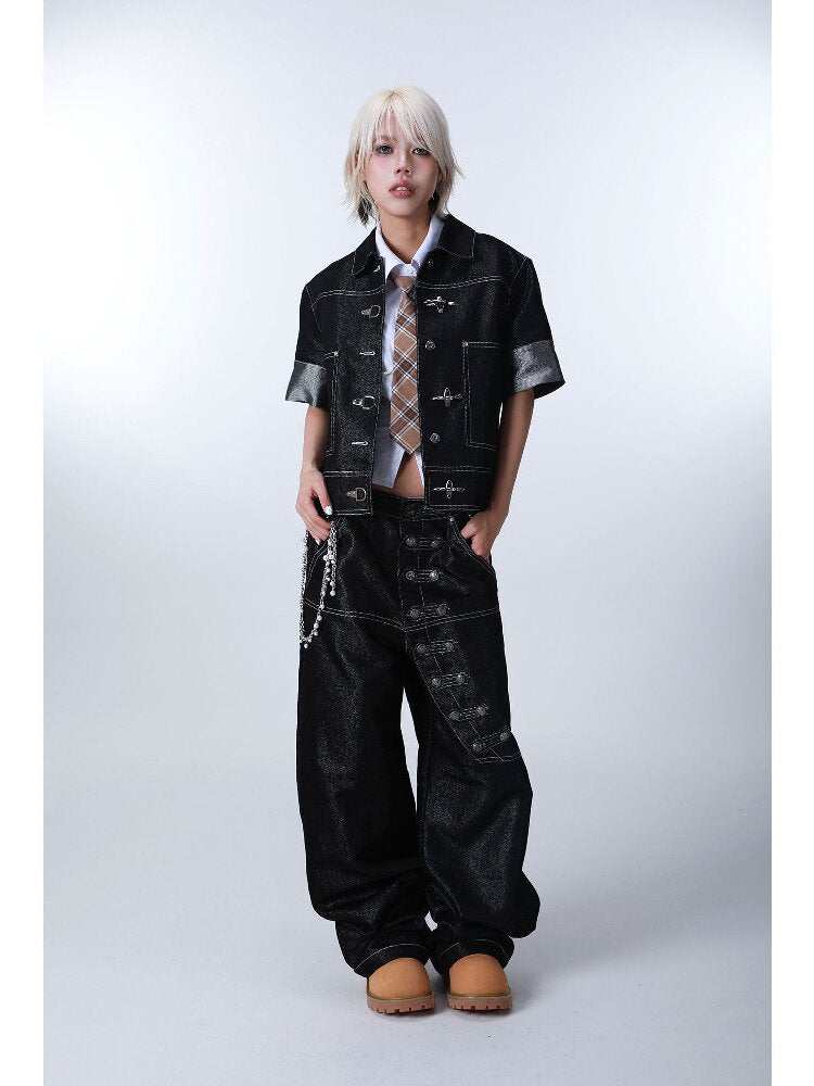 Silver Filigree Topstitch Jeans【s0000016295】