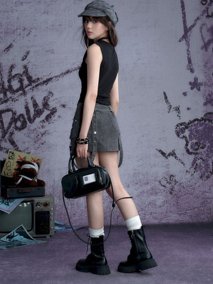 Metallic Accessories Flutter Half Skirt【s0000013367】