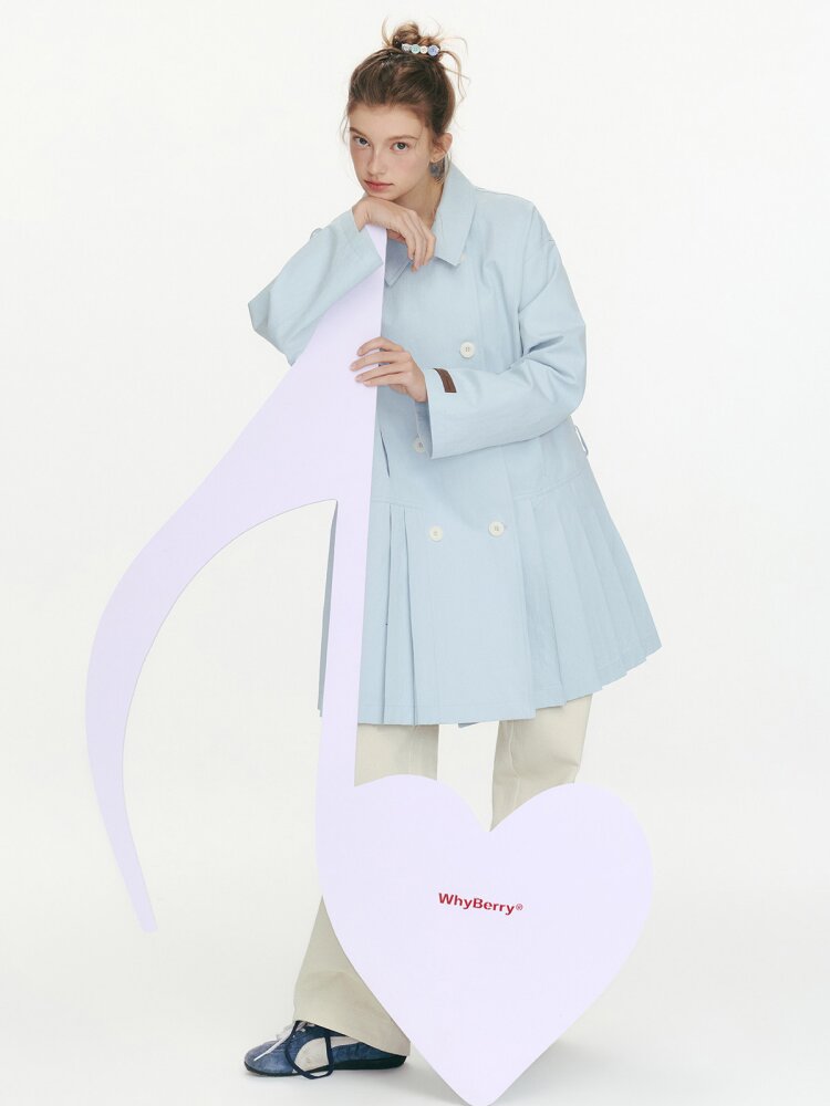 Moonlight Concerto Pleated Coat【s0000015668】