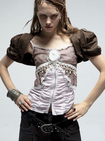 Elastic Slim Halter Blouse【s0000012210】