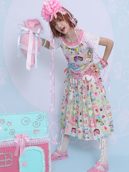 Summer Print Pleated Half Skirt【s0000017451】